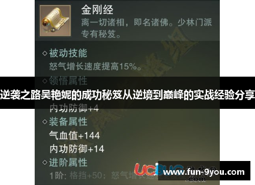 逆袭之路吴艳妮的成功秘笈从逆境到巅峰的实战经验分享
