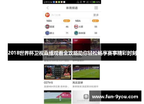 2018世界杯卫视直播观看全攻略助你轻松畅享赛事精彩时刻